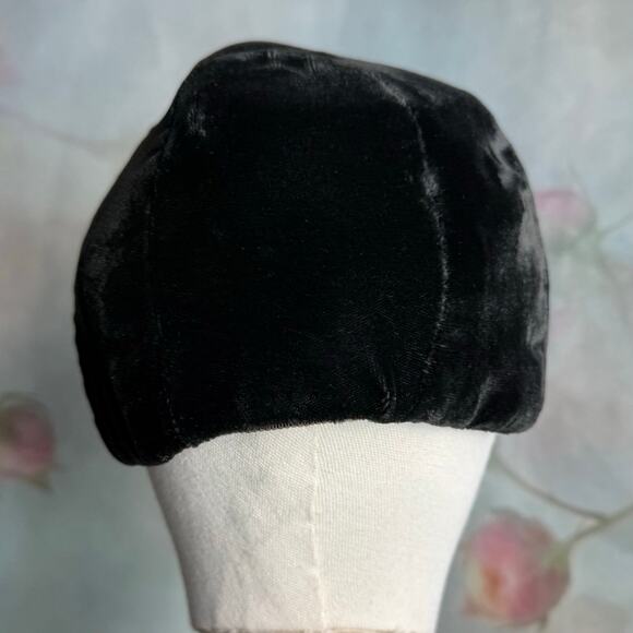 Vintage Brown Velvet Headband Style Topper Hat - Picture 4 of 6